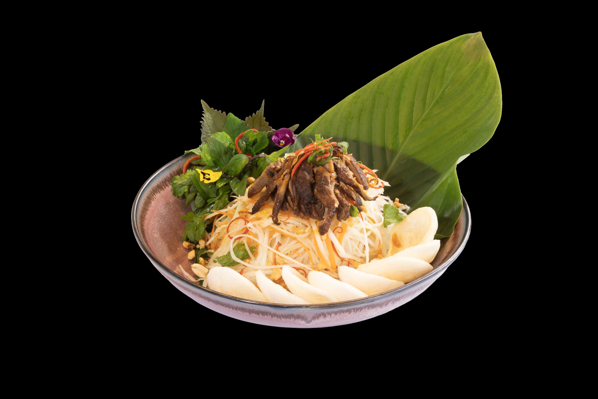 Nộm đu đủ chim quay rút xương